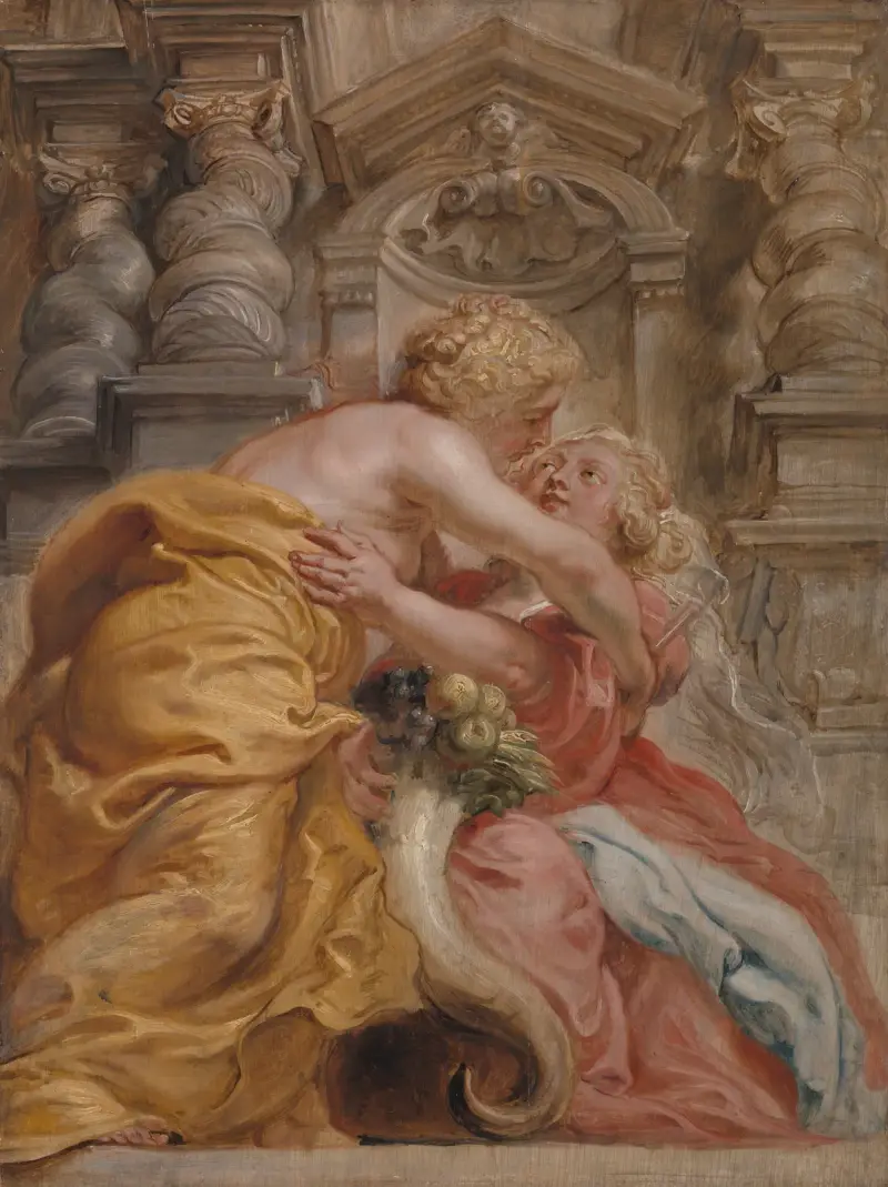 Pokój obejmujący Obfitość, Peter Paul Rubens