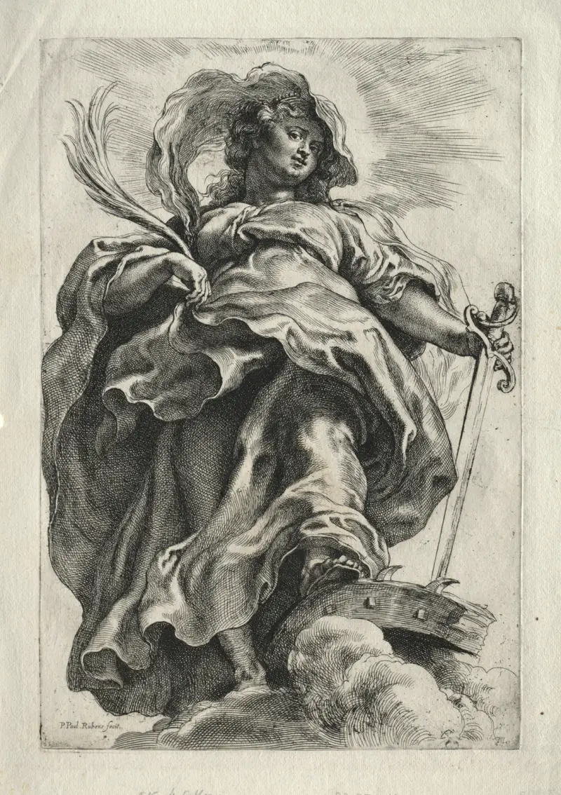 Saint Catherine in the Clouds av Peter Paul Rubens