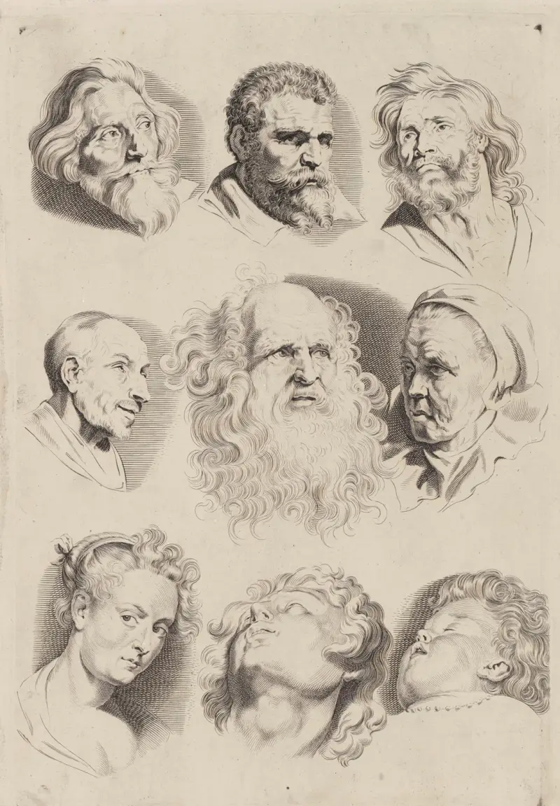 Study of Heads – nr 1 av Peter Paul Rubens