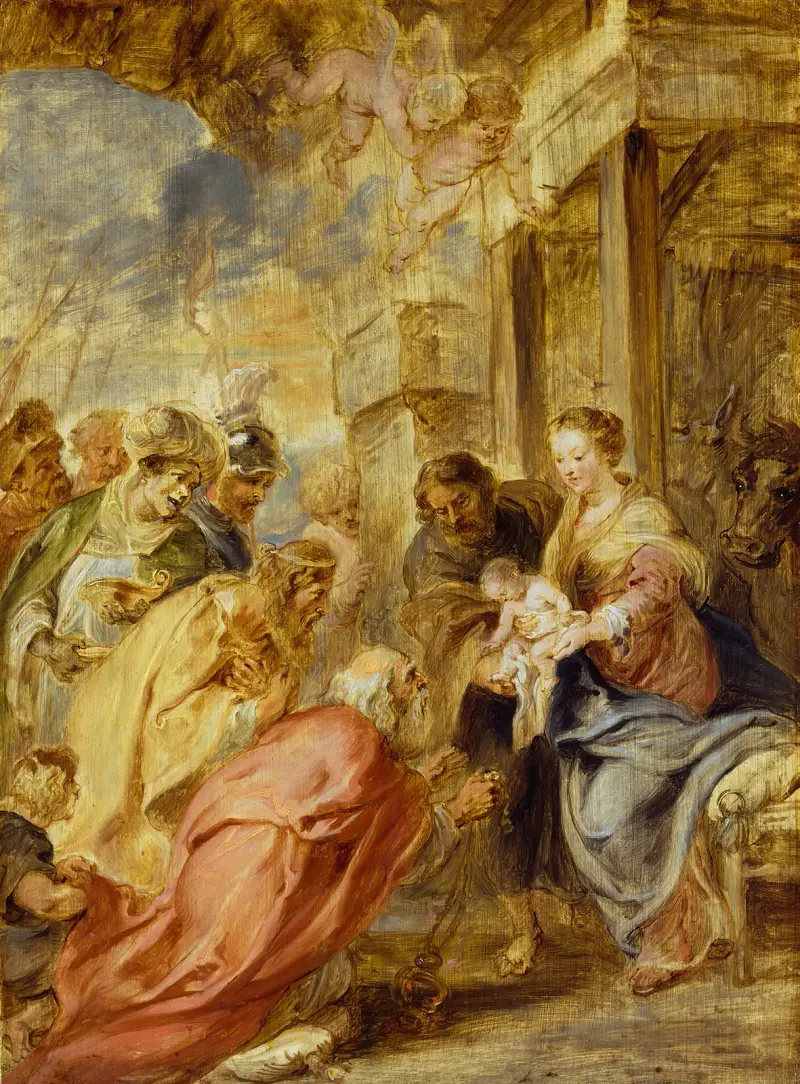 Konungarnas tillbedjan, 1633 av Peter Paul Rubens
