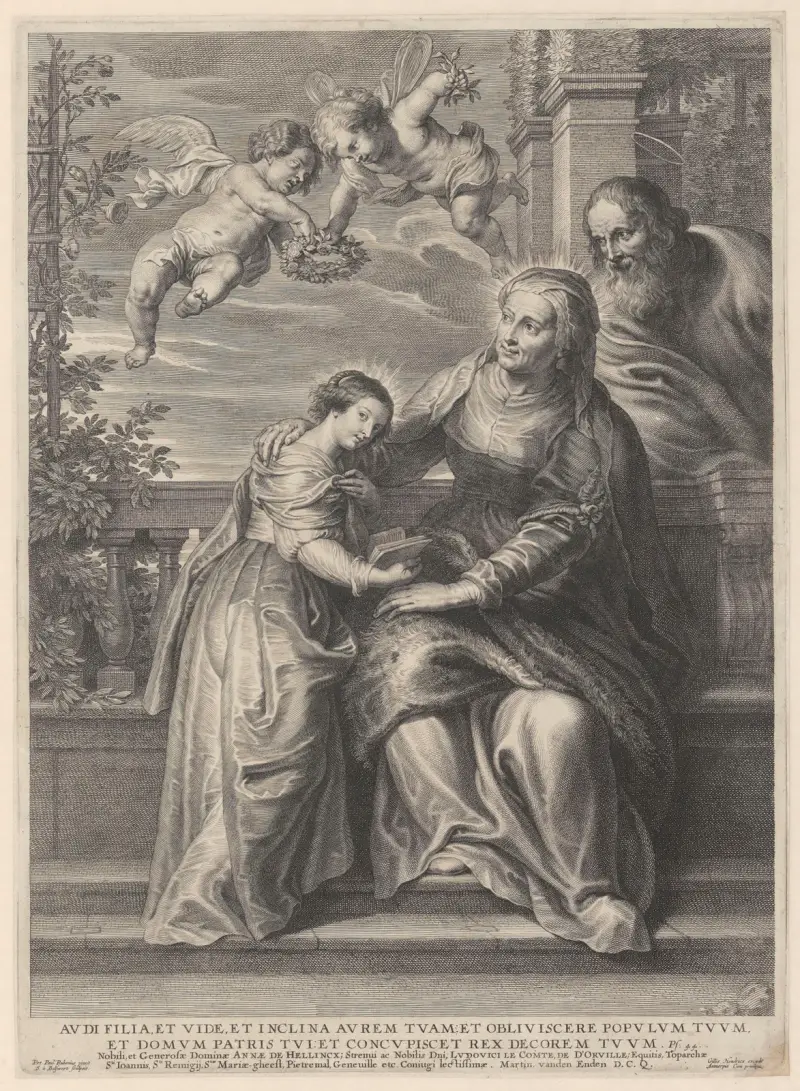 Marias undervisning, 1600 av Peter Paul Rubens