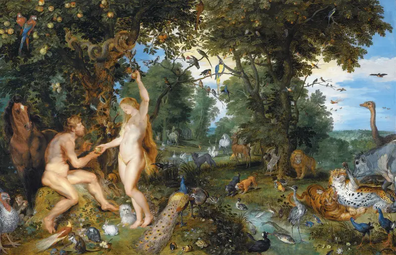 Der Garten Eden mit dem Sündenfall von Peter Paul Rubens