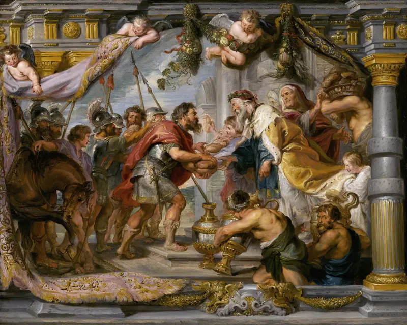 Die Begegnung Abrahams mit Melchisedek von Peter Paul Rubens