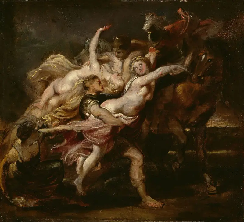 Der Raub der Töchter des Leukippos von Peter Paul Rubens