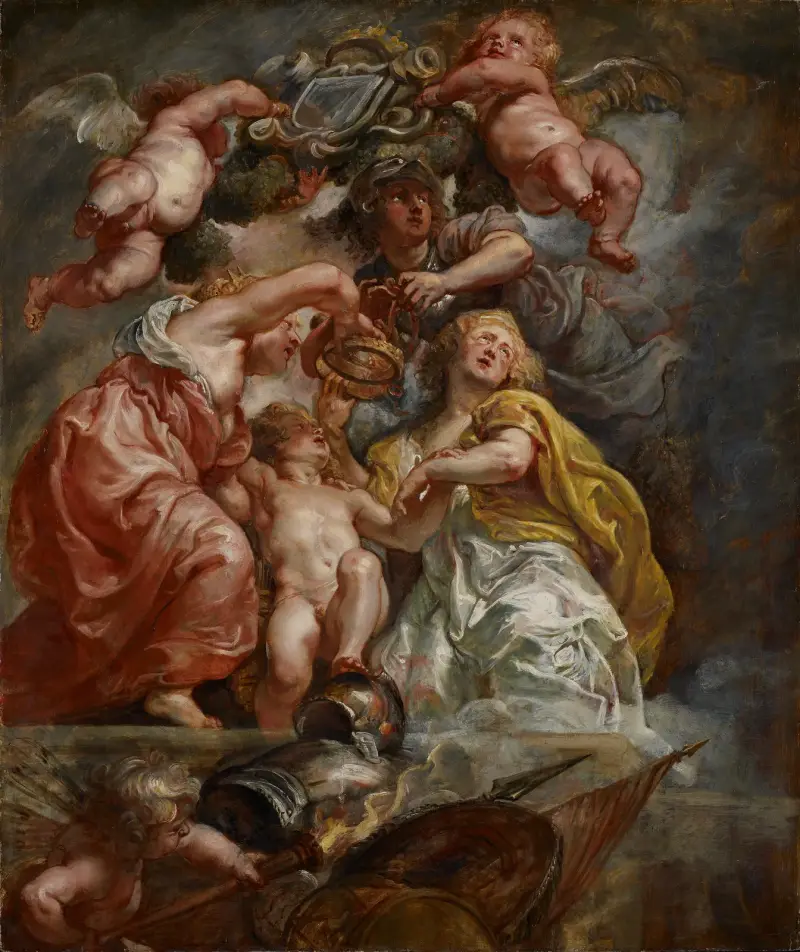 Englands och Skottlands förening (Karl I som prins av Wales) av Peter Paul Rubens