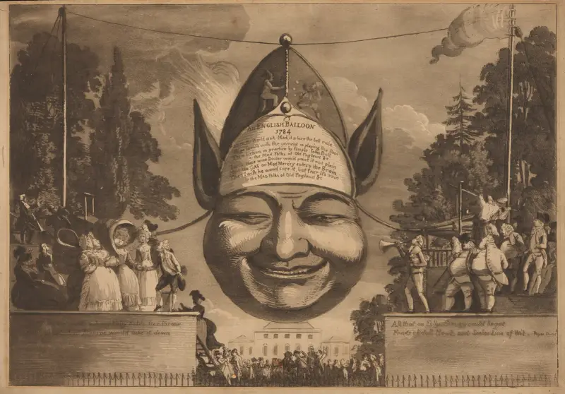 En engelsk ballong 1784 av Paul Sandby