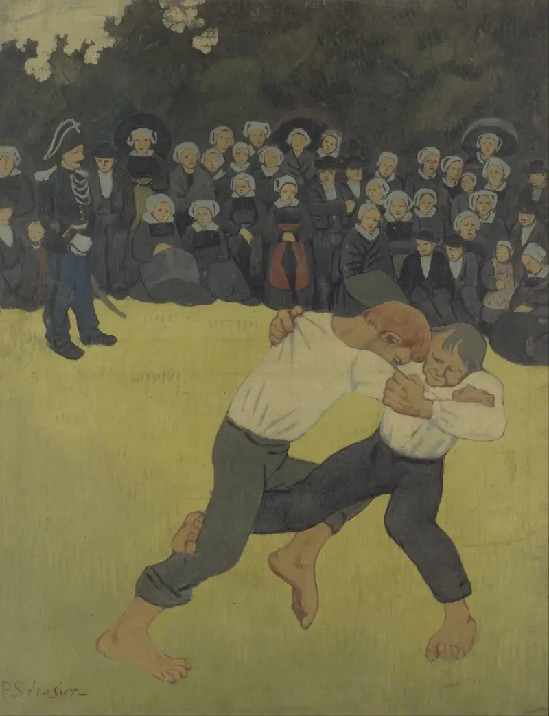 Breton Wrestling av Paul Sérusier