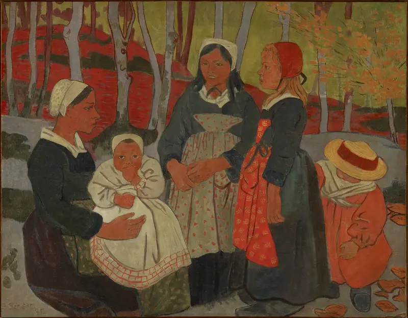 Bretonen im Wald von Huelgoat von Paul Sérusier