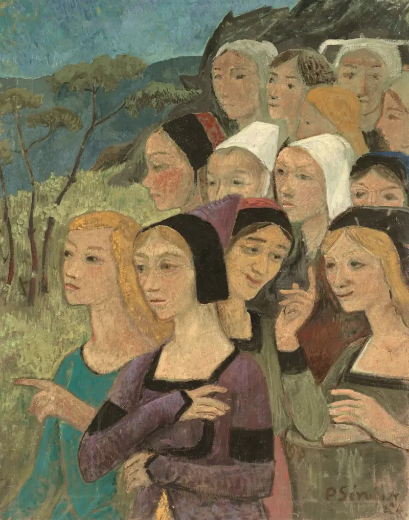 Fragment décor, têtes ou Une distribution des Pentacles von Paul Sérusier