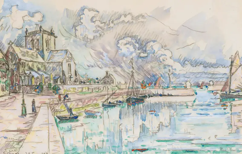 Barfleur, port, Paul Signac