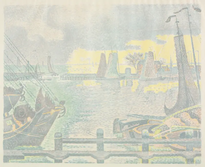 Łodzie w Vlissingen, Paul Signac