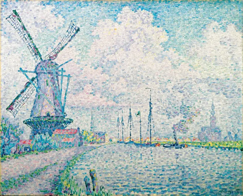 Overschies kanal av Paul Signac