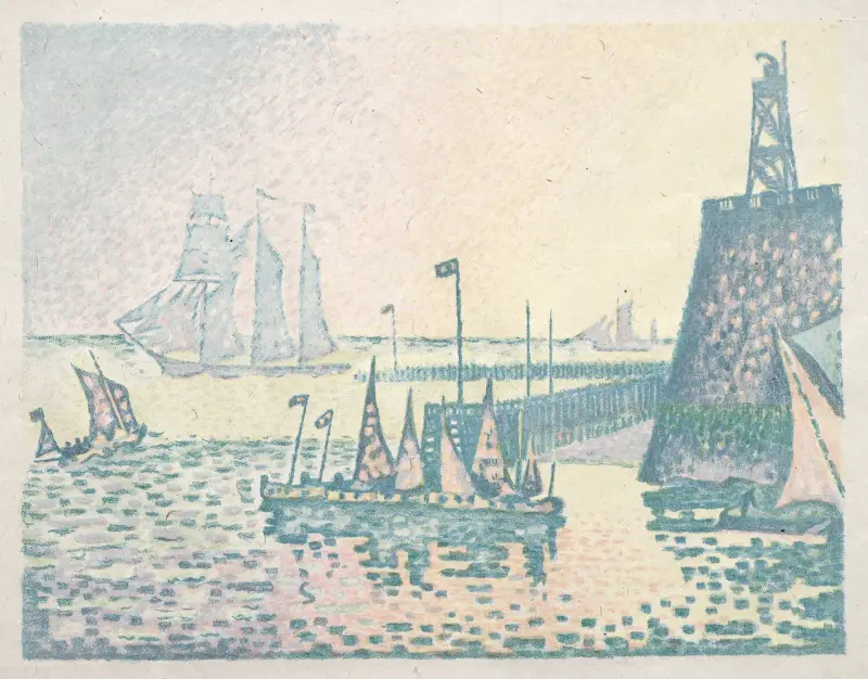 Kväll, piren vid Vlissingen av Paul Signac