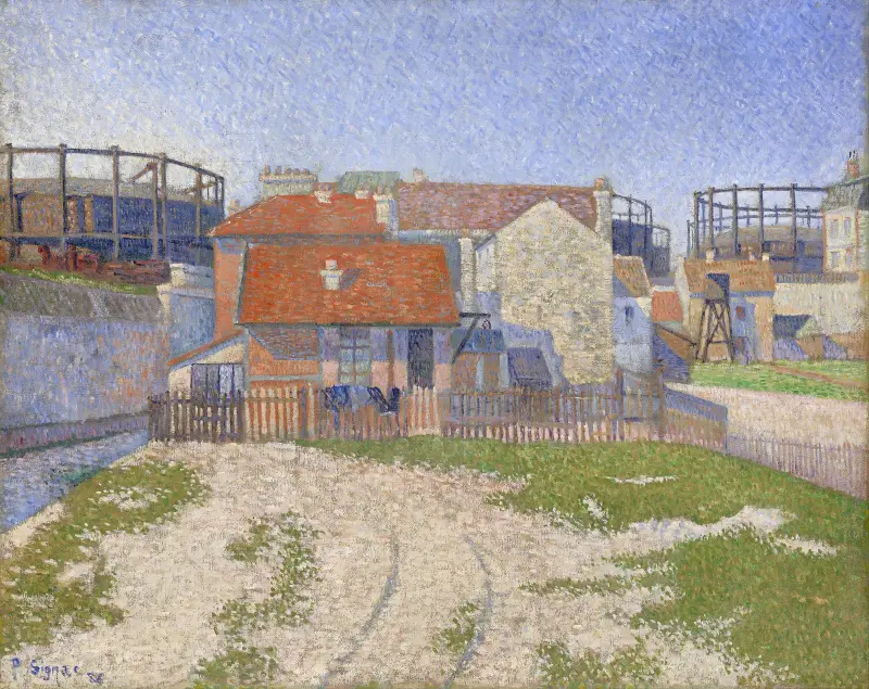 Gasklockorna vid Clichy von Paul Signac