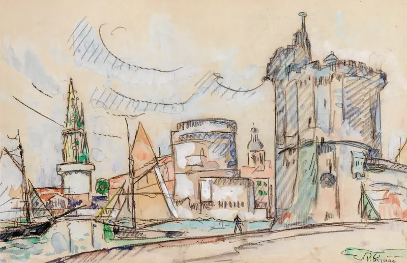 Le Port De La Rochelle av Paul Signac