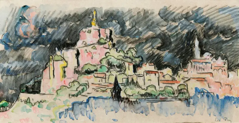 Le Puy-en-Velay, ovädershimmel av Paul Signac