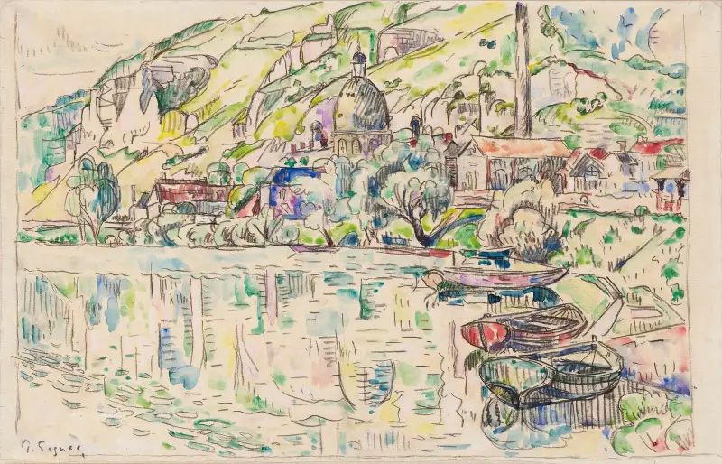 Les Andelys, 1923 av Paul Signac
