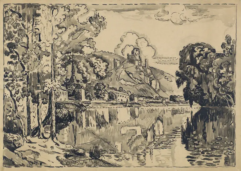 Les Andelys an einem Sommermorgen von Paul Signac