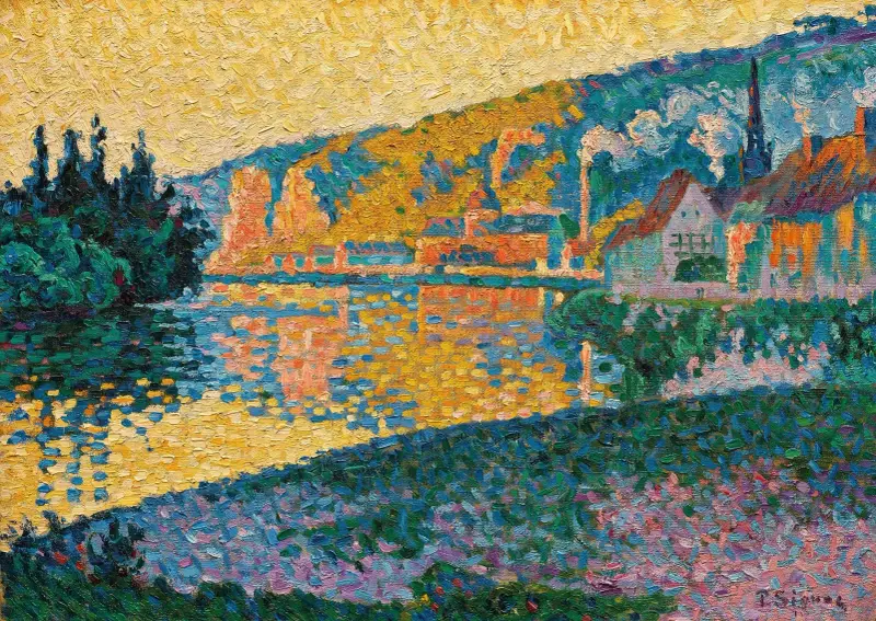 Les Andelys. Solnedgång av Paul Signac