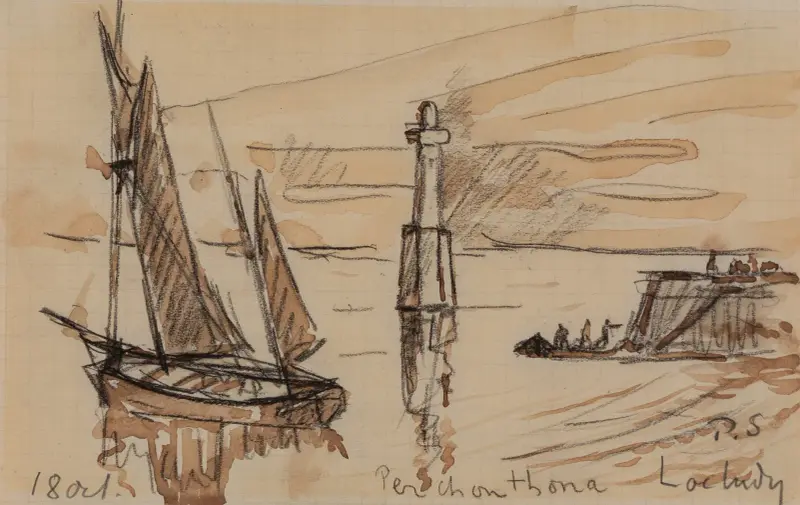 Lighthouse at Loctudy av Paul Signac