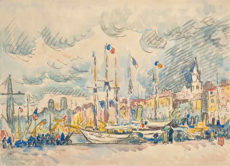 Marseille, der Kai von Paul Signac