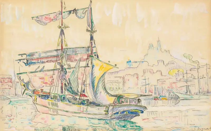 Marseille. Plachetnice, Paul Signac