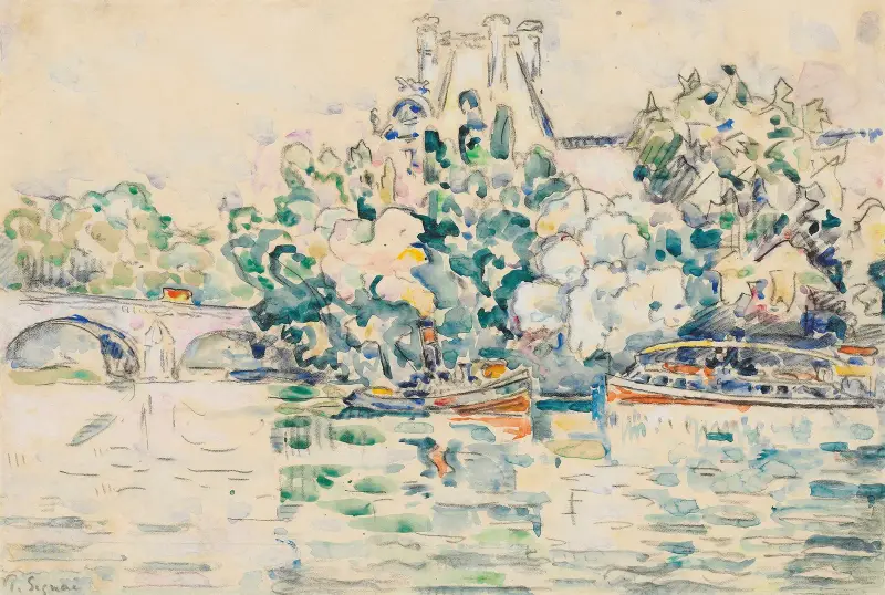 Paris, die Seine am Pont-Royal von Paul Signac