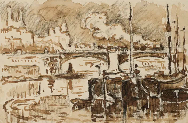 Paris, le pont de Grenelle av Paul Signac