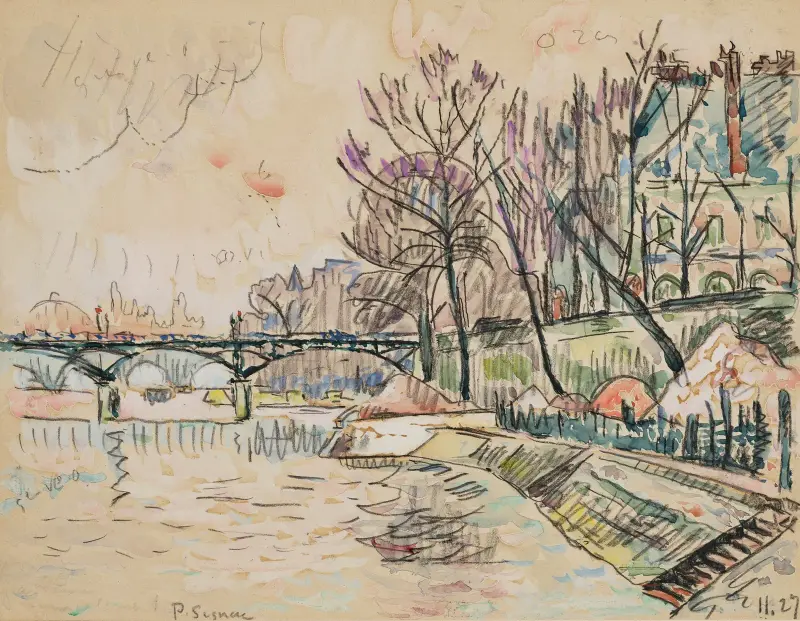 Paris, die Pont des Arts, 1927 von Paul Signac