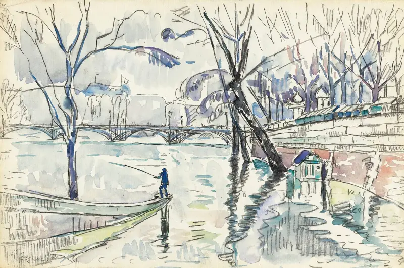 Paris, Pont des Arts, 1933 av Paul Signac