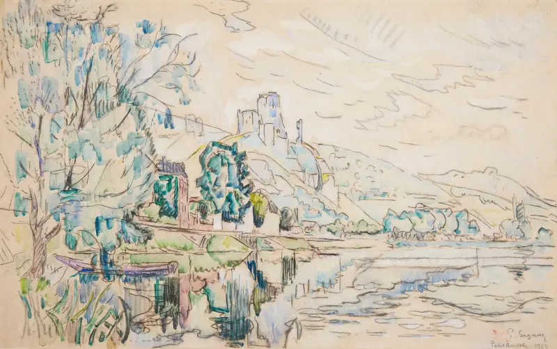 Petit Andély, Château Gaillard von Paul Signac