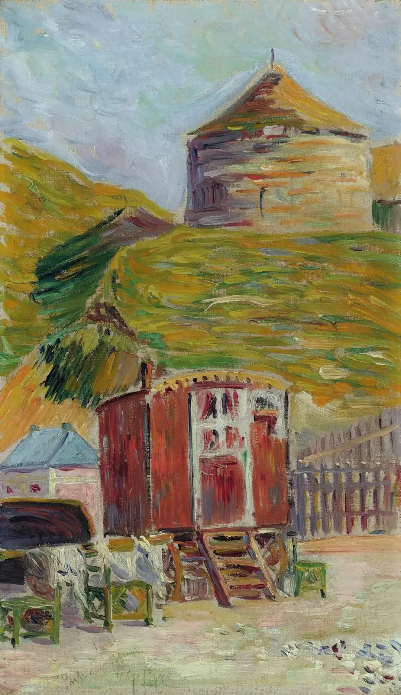 Port-en-Bessin, det gamla tornet av Paul Signac