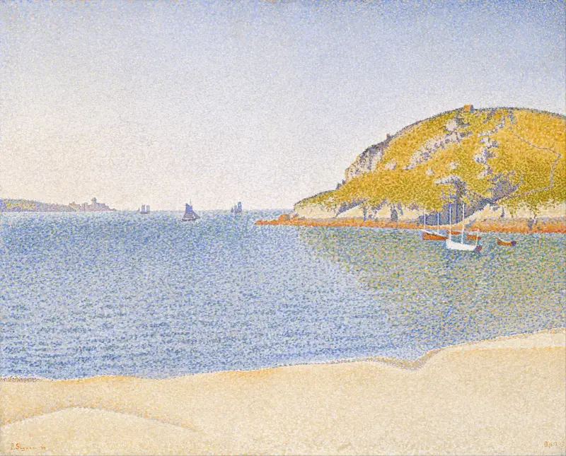 Hamnen i Saint-Cast av Paul Signac