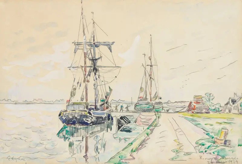 Rivière de Vannes av Paul Signac