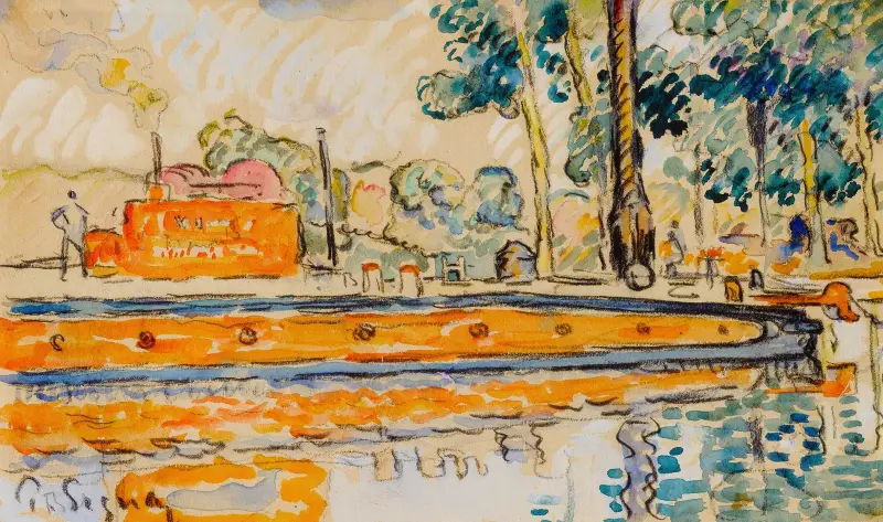 Rivière av Paul Signac