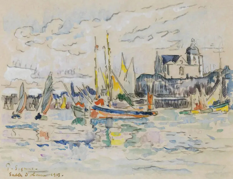 Sables d’Olonne, hamnvy av Paul Signac