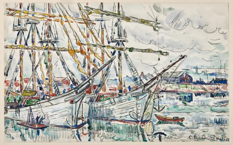 Saint-Malo. Torskfiskefartygen av Paul Signac