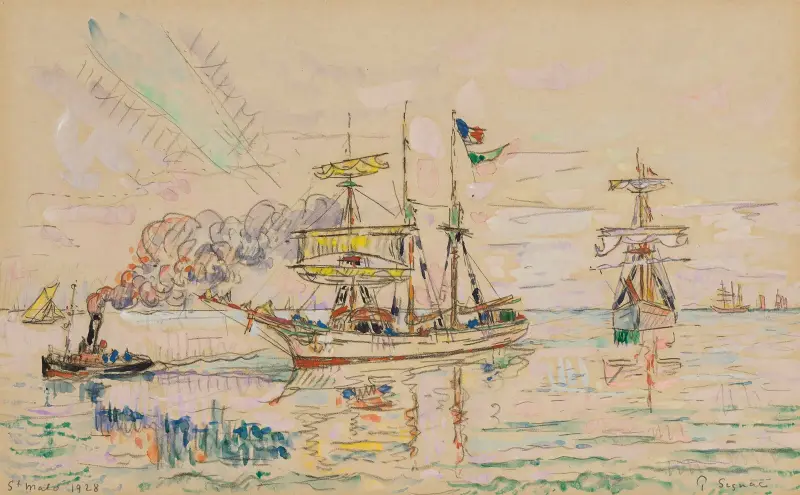 Saint-Malo. Les Terreneuvas av Paul Signac