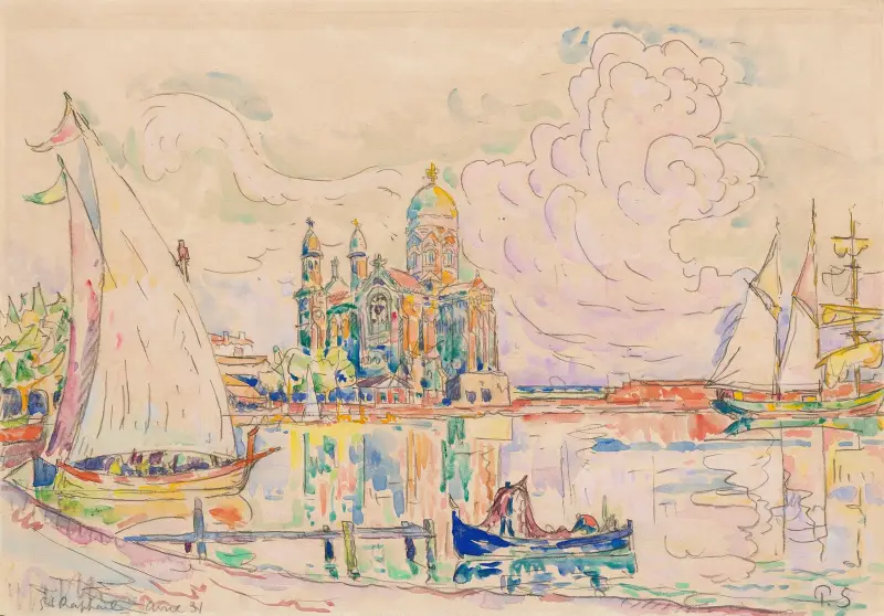 Saint-Raphäel av Paul Signac