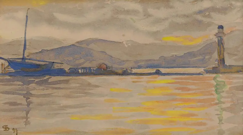 Saint-Tropez, Le Port, 1894 av Paul Signac