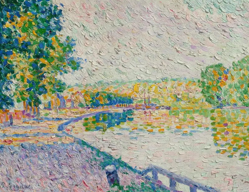 Samois. Étude n° 11 av Paul Signac