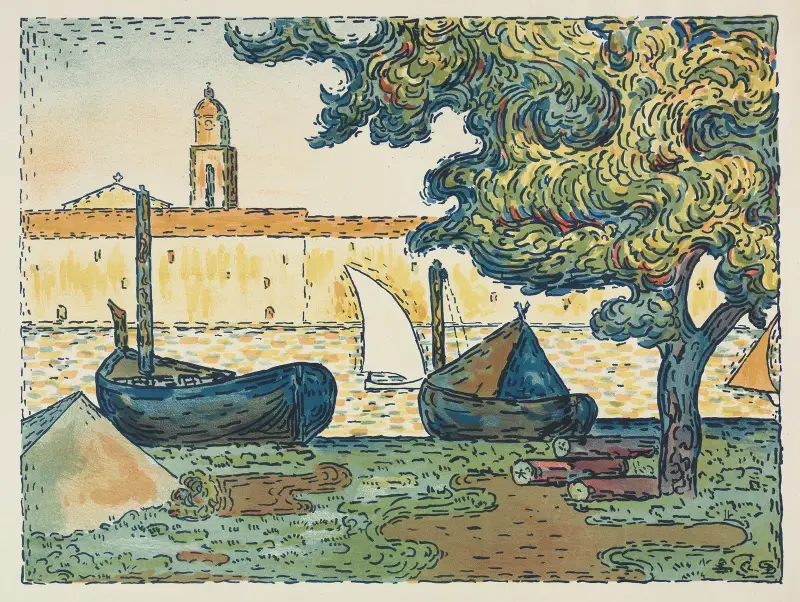 Saint-Tropez (Přístav v Saint-Tropez), 1894, Paul Signac