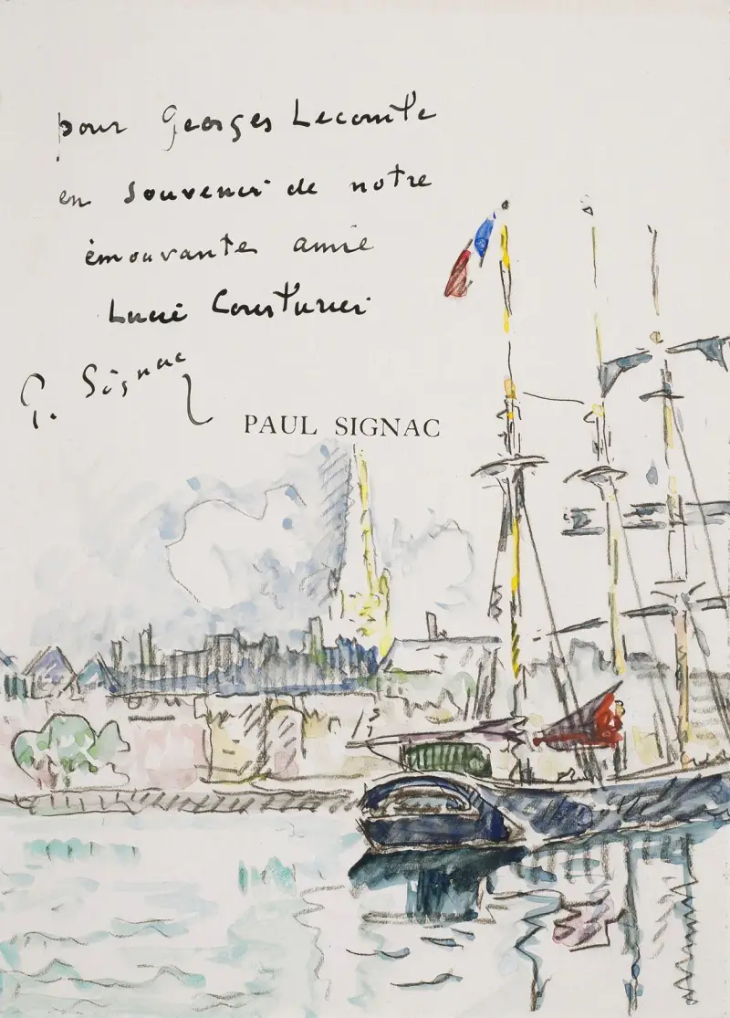 Terreneuva vor Anker, vor einem bretonischen Hafen von Paul Signac