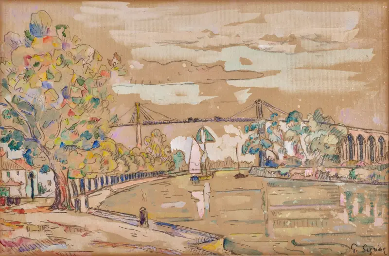 Tonnay-Charente, le pont suspendu av Paul Signac