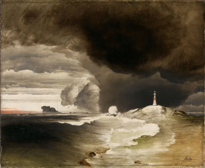 Fyr på den norska kusten, 1855 av Peder Balke