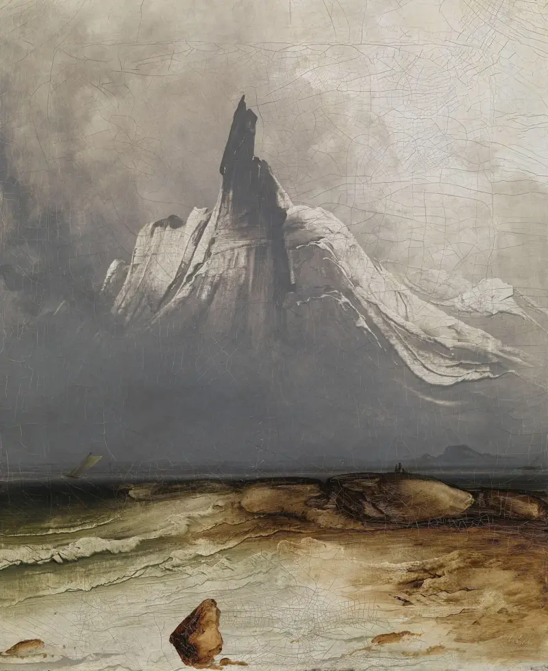 Stetind in Fog av Peder Balke