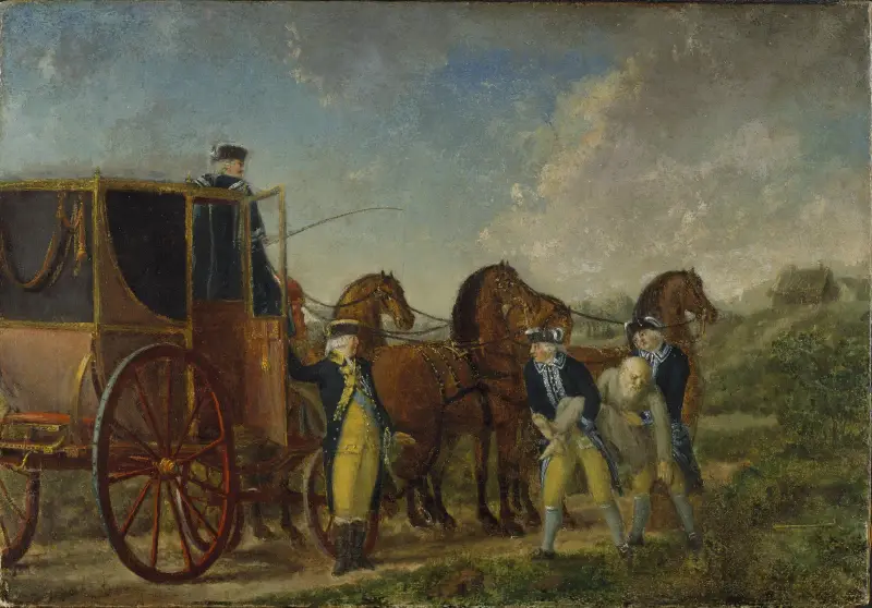 Kung Adolf Fredrik (1710–1771) vid Loka brunn 1762 av Pehr Hilleström