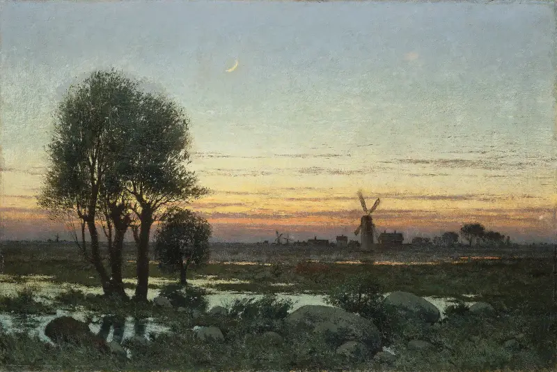Autumn Landscape in the Glow of Sunset, Per Ekström