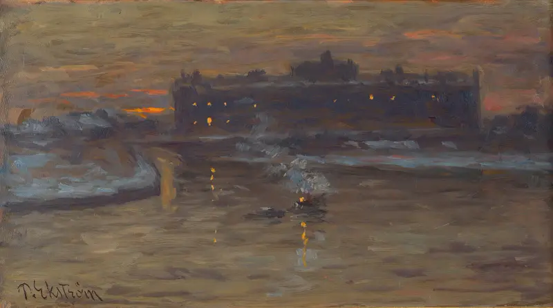 Winternacht an der Stockholmer Ström von Per Ekström