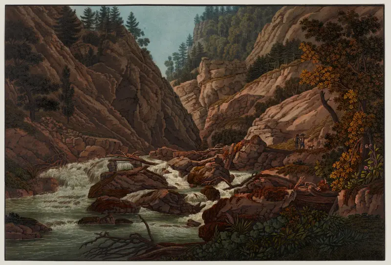 Ausgang aus den Felsen von Court von Peter Birmann